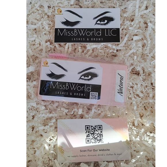 Natural-New Fluffy 100% 3D Real Mink 12-15mm Mix Length Eyelash Strips - Picture 2 of 3